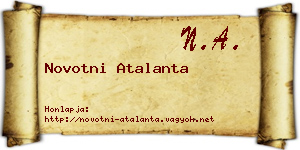Novotni Atalanta névjegykártya